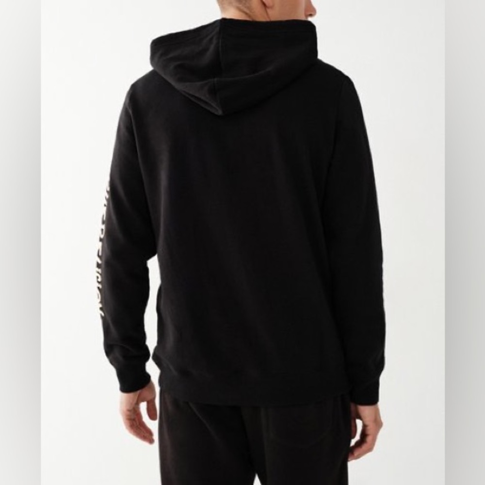 True Religion Black Graffiti Hoodie black and gold Small - Picture 3 of 16